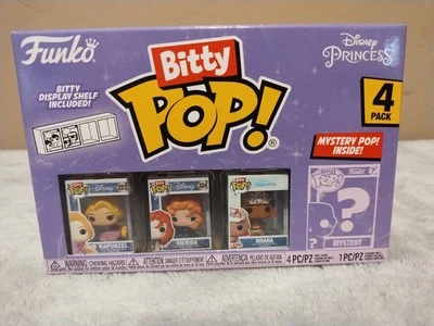 Princesas Disney Bitty Pop! Pack de 4 mini figuras Mystery Moana Merida Rapunzel  Foto 1 de 4