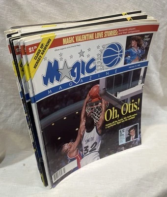 Gran lote de 15 revistas Orlando Magic de 1990 con portadas Shaq Foto 1 de 4
