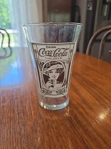 Vintage Coca Cola Gibson Girl Flair Drinking Glass - Picture 1 of 4