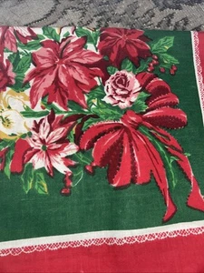 Vintage GW Linen Weave Dusty Rose Fabric Tablecloth Oblong 52 X 70Made in Mexico - Picture 1 of 9