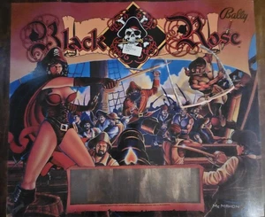 BALLY BLACK ROSA FLIPPER TRANSLITE ORIGINAL NOS TOP ZUSTAND  - Bild 1 von 3