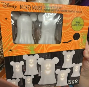 Disney Halloween Seasonal Mickey Mouse Projection Ghost 👻 Singing String Lights - Picture 1 of 2
