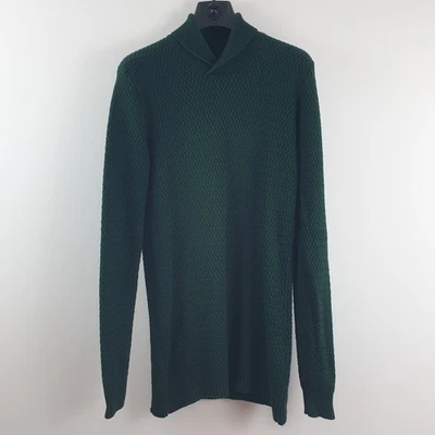 Reiss Jumper Size M Melville Green Longline Waffle Knit The Reiss Archive - Image 1 of 4
