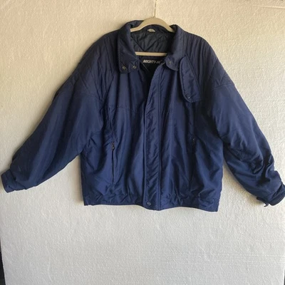 Винтажный Mighty Mac синий Bomber стиль куртка размер 2XL - Изображение 1 из 4