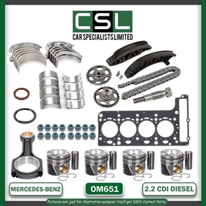 MERCEDES BENZ 2.2 CDI D OM651 PISTON & CONNECTING ROD REBUILD POLO CAMPER VIANO - Picture 1 of 23