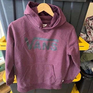 Vans Pullover Hoodie Sweatshirt Kids Casual Comfy Burgundy Maroon Large Pocket - Picture 1 of 9