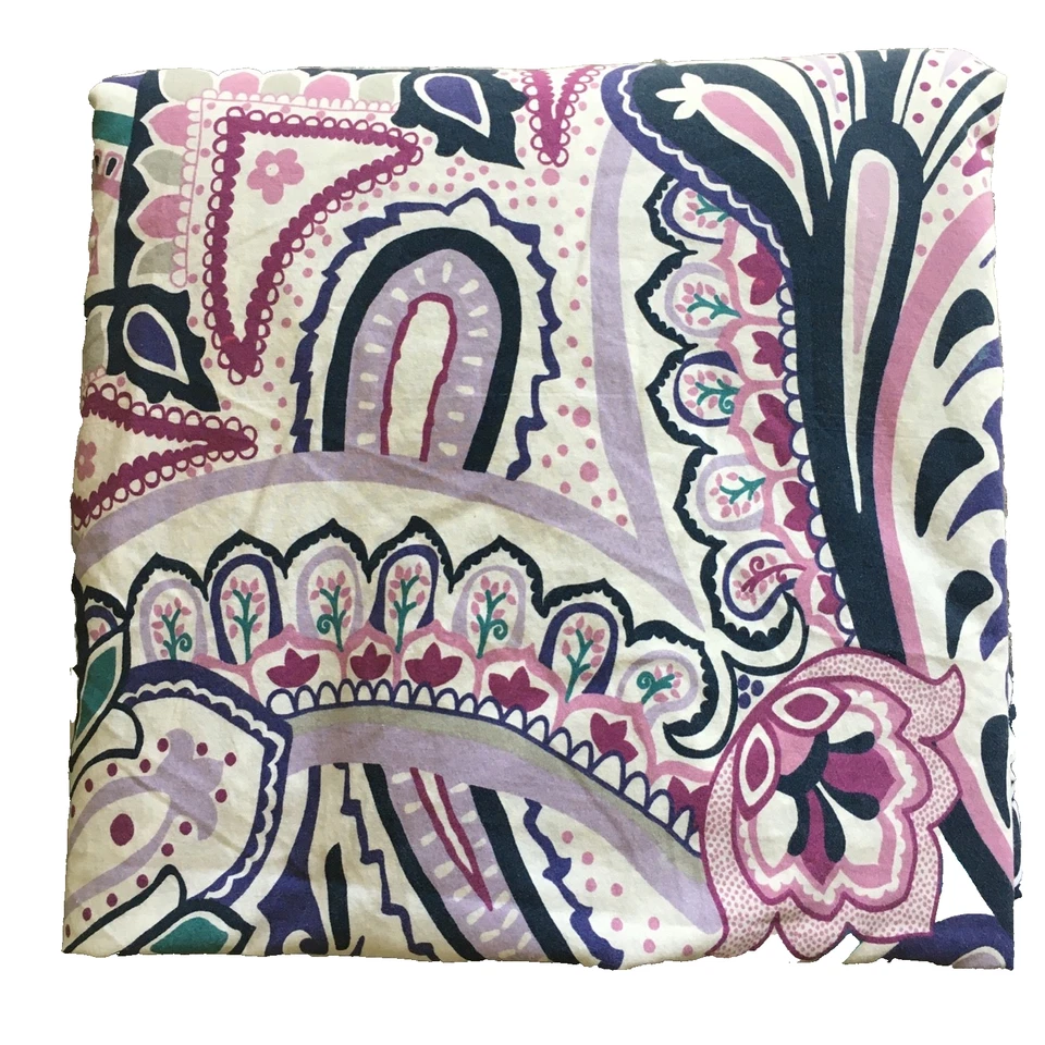 Pottery Barn PB Teen Twin Duvet Cover Reversible Purple Blue Buttons Medallion - Image 1 of 4