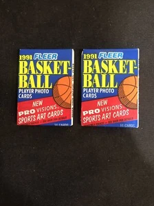 1991-92 Fleer NBA Basketball (2) Wax Packs Sealed From Box Michael Jordan - Picture 1 of 2