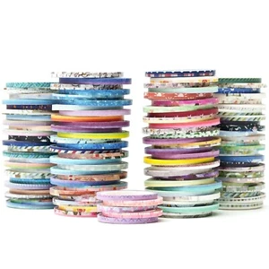 YUBBAEX 80 Rolls Skinny Washi Tape Set Gold Foil Masking Thin Basic Patterns ... - Picture 1 of 10
