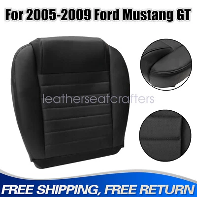 Cubierta de asiento inferior del conductor negra perforada para Ford Mustang GT 2008 2009 2 puertas Foto 1 de 4