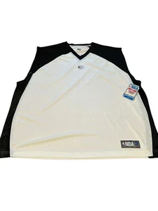 NBA Elevation Basketball Tank Shirt Mens 2XL White Black NET DRI 100% Polyester - Picture 1 of 7