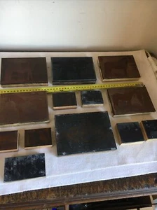 13 Vintage Equestrian Copper Photographic Negative Printing Blocks - Picture 1 of 10