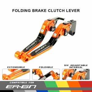 Fit KAWASAKI NINJA ER6N 650 17- Racing Adjustable Folding Brake Clutch Levers - Bild 1 von 36