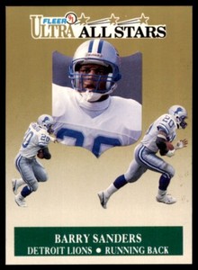 1991 Ultra All Stars #1 Barry Sanders Detroit Lions