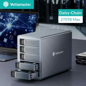 Yottamaster 5 Bay Hard Drive Enclosure Type C Daisy Chain For 2.5" 3.5" SATA HDD - Picture 1 of 10