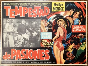 Clash By Night Mexican Vintage Lobby Card 1980's Marilyn Monroe EX++ condition - Bild 1 von 1