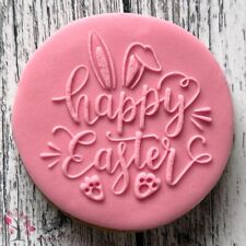 Happy Easter Embosser Stamp, Cookie Cutter, Fondant cupcake, Baking *NEW*