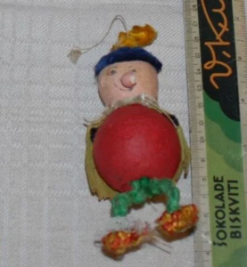 206-10 VINTAGE SOVIET? HANDMADE X-MAS TREE ORNAMENT ANTHROPOMORPHIC CHARACTER - Picture 1 of 1