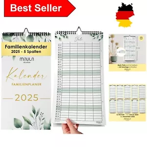 Familienplaner 2025 5 Spalten - Wandkalender 2025 Groß - Familienkalender 202... - Bild 1 von 11