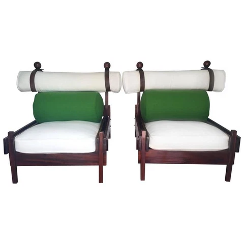 Pair of Tonico Rosewood Chairs by Sergio Rodrigues Cover