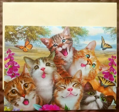 "Purr-Fect Wide Smiles" (1) Leanin Tree Friendship Card, New With (1) Envelope - Image 1 of 4
