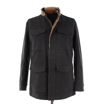 Chaqueta de campo Luciano Barbera nueva con etiquetas 100 % algodón talla 50 (M EE. UU.) en negro lavado Foto 1 de 4