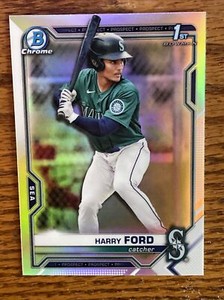Harry Ford 2021 Bowman Draft Chrome 1st REFRACTOR  BDC-1 Seattle Mariners
