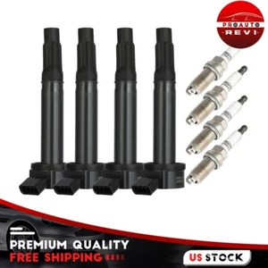 4 Ignition Coil & Spark Plug Kit For 2009-2019 Toyota Highlander 2.7L L4 UF487 - Picture 1 of 12