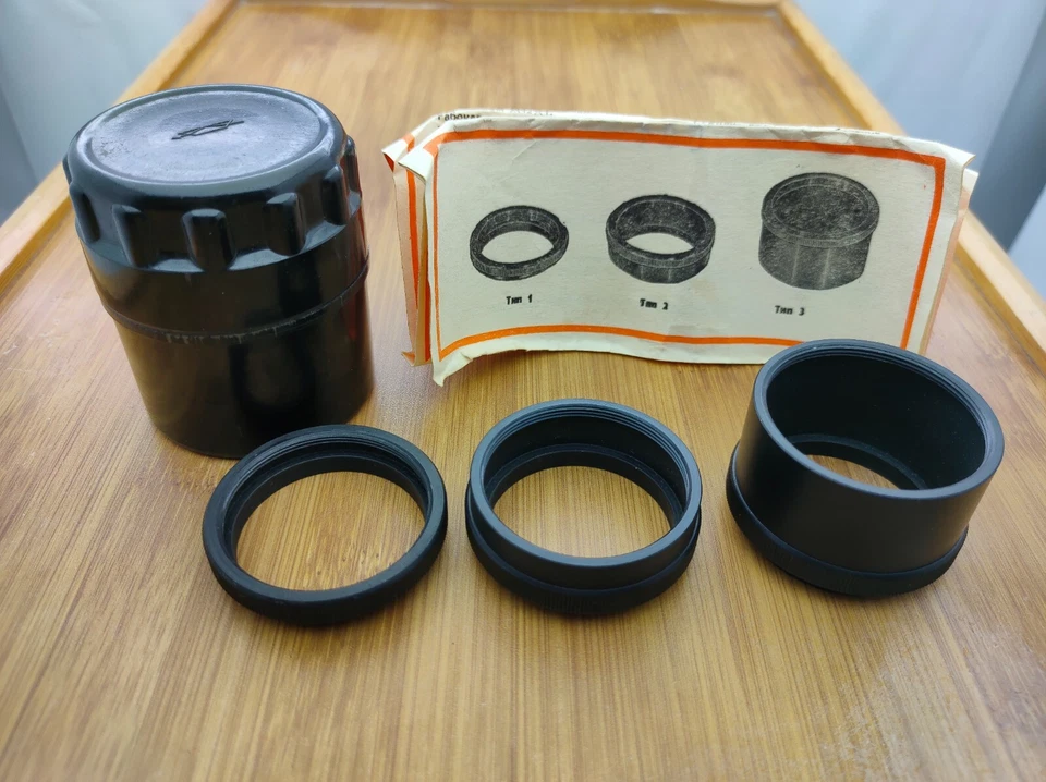 Juego de 3 ANILLOS MACRO SOVIÉTICOS / ANILLOS DE EXTENSIÓN - M42 montura de lente URSS Foto 1 de 4