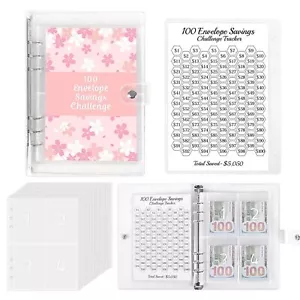 100 Envelope Savings Challenge Binder - Picture 1 of 6