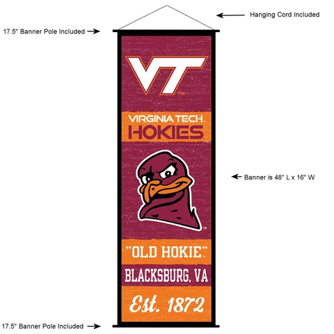 Virginia Tech Hokies Room Banner Poster Art Canvas Cover