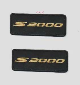 HONDA RACING TEAM MUGEN PERFORMANCE PARTS S2000 iron-on Gold Metallic 2-PC SET - Picture 1 of 7