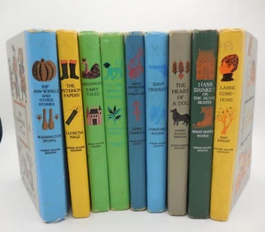 9 Vintage Junior Deluxe Edition Children's Books Hans Brinker Alice Lassie - Picture 1 of 21