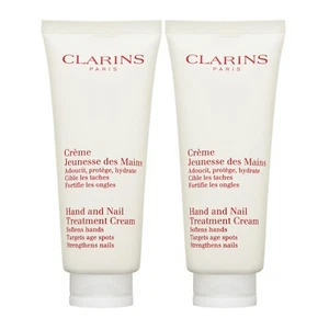 2 PCS Clarins Hand and Nail Treatment Cream 100ml x2= 200ml Hands Nails #381_2 - Picture 1 of 1