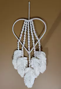 Large Macrame Dreamcatcher Wall Hanging, Handmade Bohemian Decor, 31"x12" Size - Picture 1 of 9