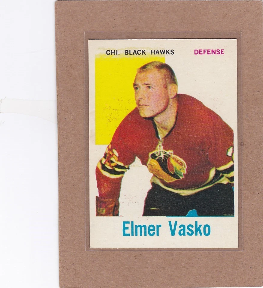 1960-61 TOPPS HOCKEY ELMER VASKO #23 BLACK HAWKS EXMT/EXMT+ *A32717 - Image 1 of 1