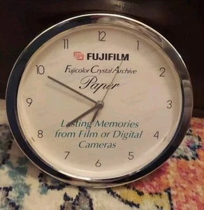 Vintage Fujifilm Fujicolor Crystal Archive Wall Clock 12" Battery Operated 1990s - Picture 1 of 6