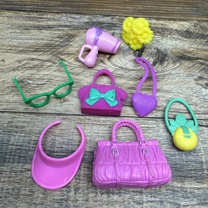 Barbie Doll Purse ~ Vintage Single Bags Hair Dryer Hat Accessories Lot - Picture 1 of 5