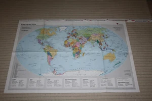 Stiefel Weltkarte Landkarte VS: Staaten der Erde RS: Die Erde Schule Wandkarte - Bild 1 von 10