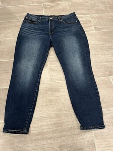 Jeans donna marca Lucky taglia 16/33 colore blu scuro vita media skinny AVA caviglia - Foto 1 di 11