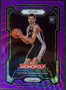 2023-24 Panini Prizm Victor Wembanyama #81 RC Rookie Monopoly Purple Wave - Foto 1 di 2