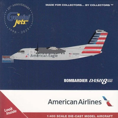 GEMGJ1707 1:400 Gemini Jets American Eagle Dash 8-100 Reg #N808EX Foto 1 de 2