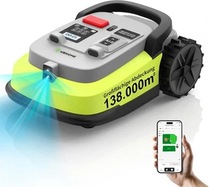 ubhome m10 rasenmäher roboter, mähroboter ohne begrenzungskabel für rasenfläc... - Bild 1 von 9