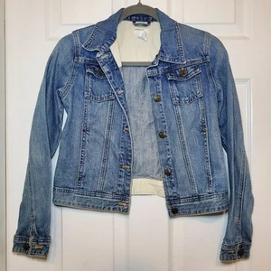 Crewcuts J. Crew Kids Denim Jean Jacket Girls Size 14 - Picture 1 of 9