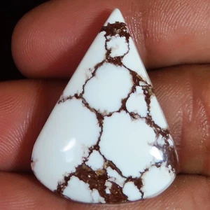 33.70 Cts 100% Natural Wild Horse Pear Cabochon Loose Gemstone 24x33x6 mm HJ136 - Picture 1 of 6
