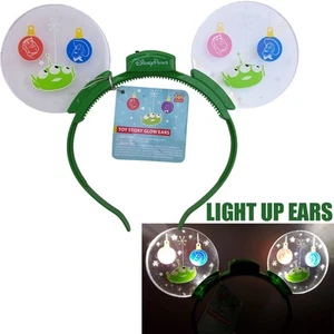 Disney World Parks Light Up Toy Story Xmas Ears Glow Headband Mickey Mouse Alien - Picture 1 of 11
