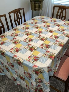The Pioneer Woman Sweet Rose Patchwork Print Tablecloth 60x102” Cottagecore - Picture 1 of 8