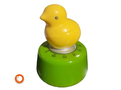 1970er Eieruhr Küken gelb mechanisch Alarm Timer voll funktionsfähig Germany - Bild 1 von 2