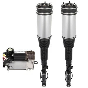 Rear Airmatic Suspension Air Struts & Compressor Kit For Mercedes W220 S430 S500 - Picture 1 of 5