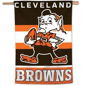 Cleveland Browns Banner 28x40 Vertical Classic Logo Retro - Special Order - Picture 1 of 1